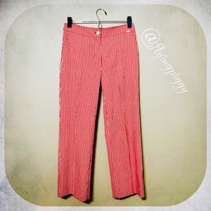 St. John Red Gingham Suit Pants Size 2